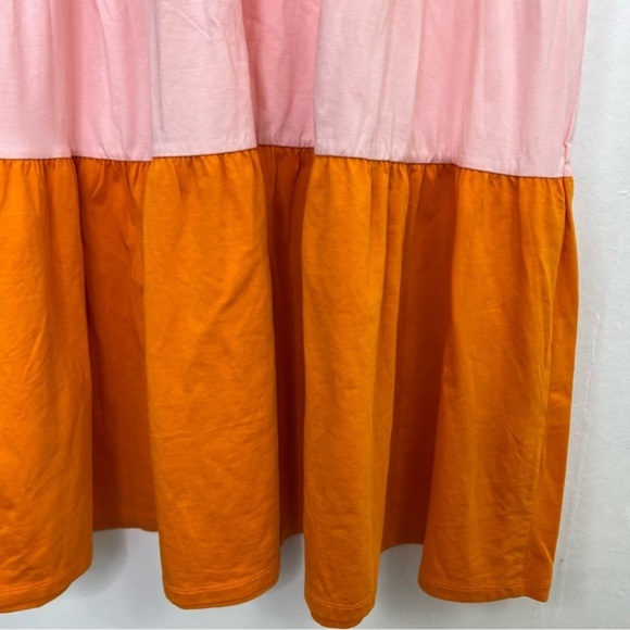 NWOT Land's End Pink Orange Tiered Jersey Maxi Dress Size XL Tall - Picture 6 of 13